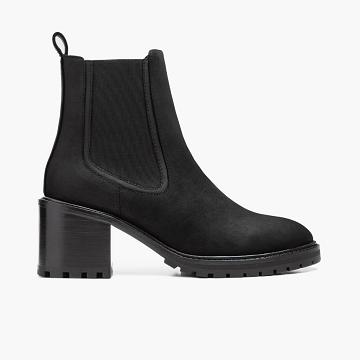 Thursday Boots Knockout Leren Laarsjes Dames Zwart | BE376QMA