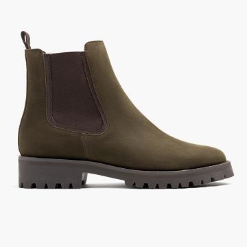 Thursday Boots Legend Nubuck Laarsjes Dames Olijfgroen | BE394OKI