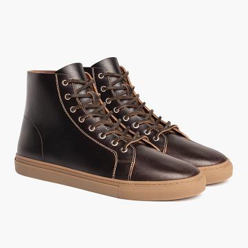 Thursday Boots Premier High Tops Leren Sneakers Heren Bordeaux | BE217RVD